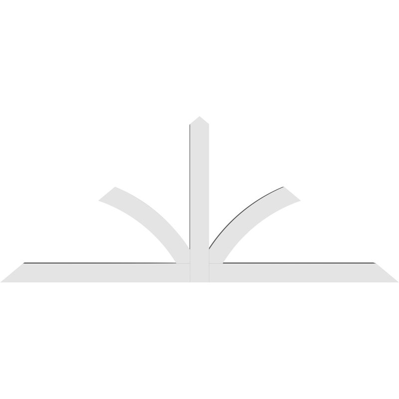 Support pour pignon en PVC de qualité architecturale Richland, H 35 po x l 84 po (pas: 10/12), P 4 po x F 4 po