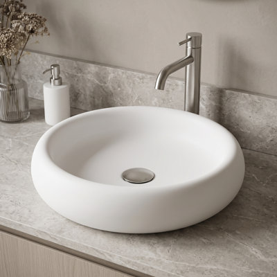 Lavabo de salle de bain rond