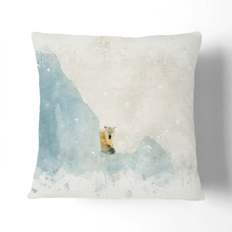 Square Cushion, 55cm H x 55cm W x 20cm D, Blue Sky/Cream