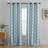 HLC.ME Tanner Ogee Ikatt Damask Patterned Window Grommet Curtains Bedroom - Light Blocking Darkening Window Panels, Set of 2-112620532-112620528