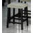 3Pc Dining Set With Storage Shelves
