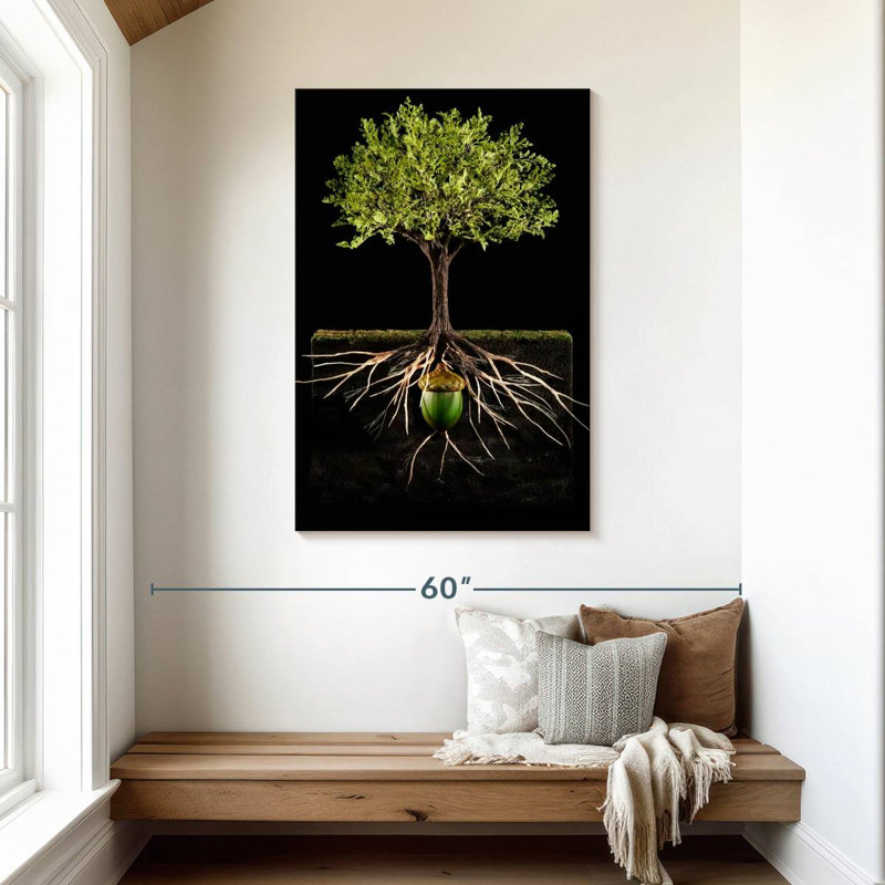 Acorn Under A Tree, 45" H x 30" W