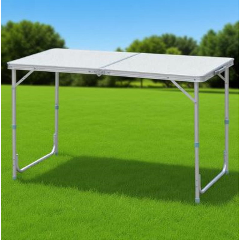 Table de camping pliante portative en aluminium facile à nettoyer