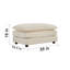 Canapé modulaire en U avec chenille douce et repose-pieds double réversible en U personnalisable en beige