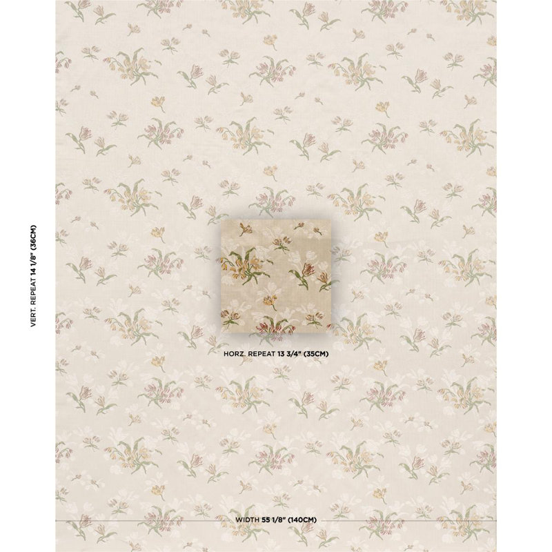 Spitalfields Bouquet Fabric, White