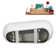 67" Streamline Soaking Freestanding Tub and Tray With Internal Drain