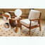 Mignon fauteuil d'appoint en tissu doux et structure en bois massif blanc-1571495495
