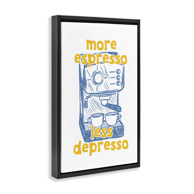 Plus de cadre flottant espresso minimal, conçu par JJ Design House LLC, Cadre flottant noir de jais, H 25 po x l 17 po