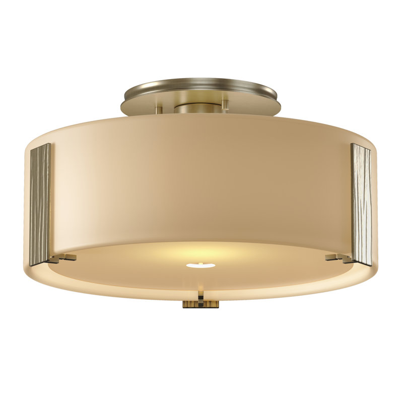 Impressions 3 - Light Semi Flush Mount, Soft Gold, 6.1" H x 11.8" W x 11.8" D