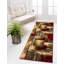 Tapis contemporain Trejo couleur vin carré-1469208194