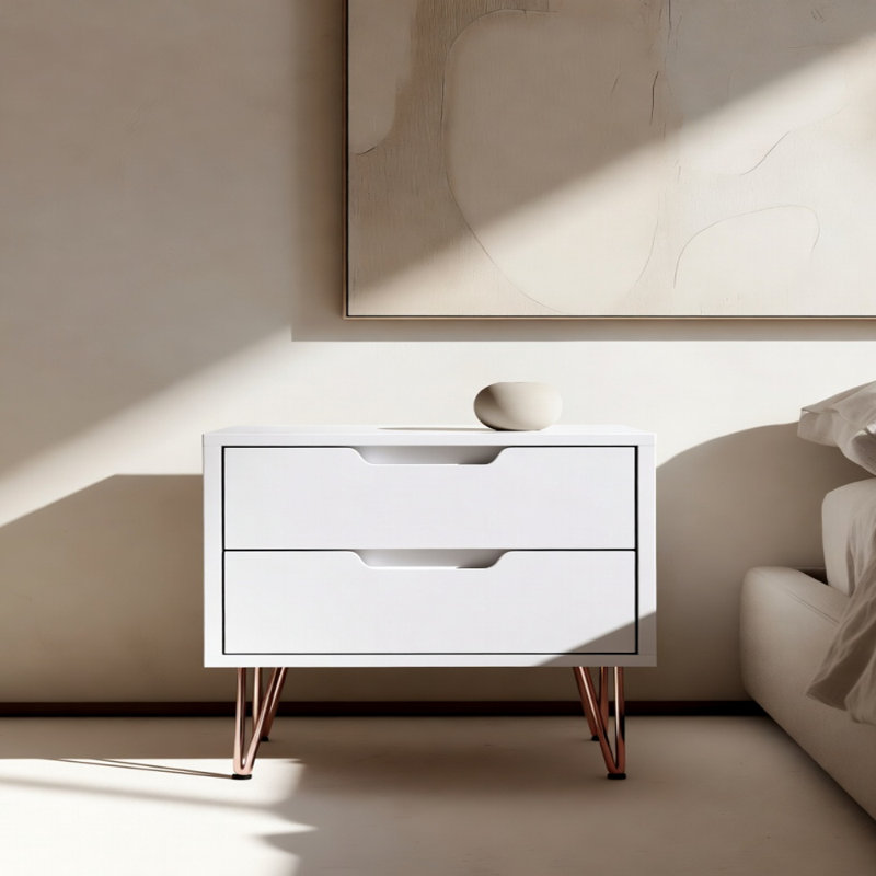 Table de chevet blanche, Blanc