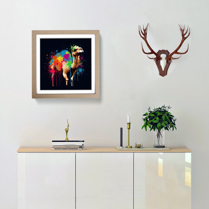 Single Picture Frame Print on Wood, Oak