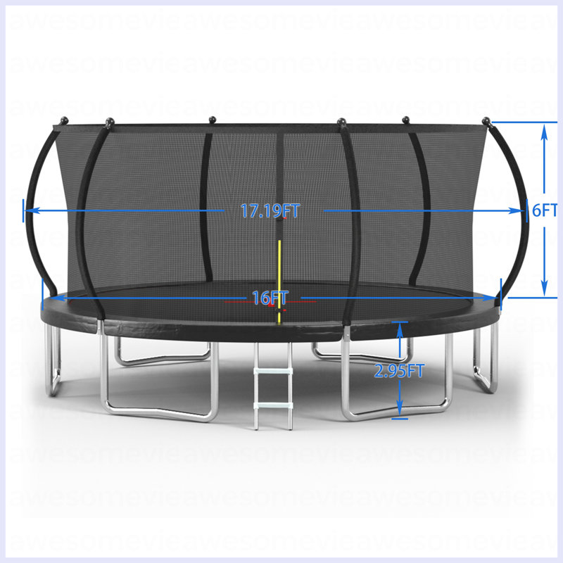 YC 16FT Trampoline Pumpkin-Srandard- Black
