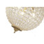 Luminaire suspendu sphère en cristal 3 lumières 18,5 Dia, finition laiton antique