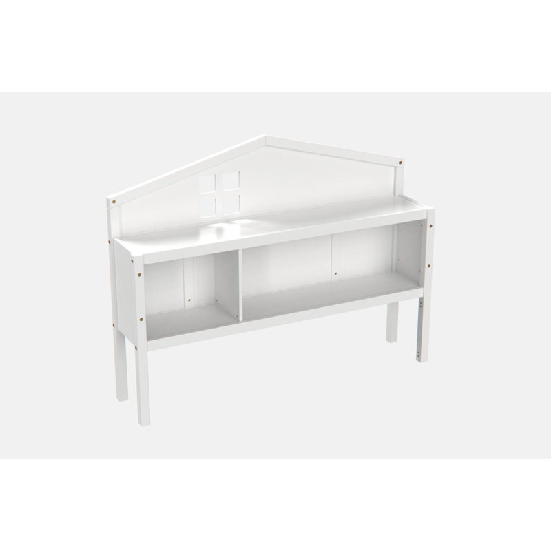Tête de lit avec rangement Montessori, Blanc