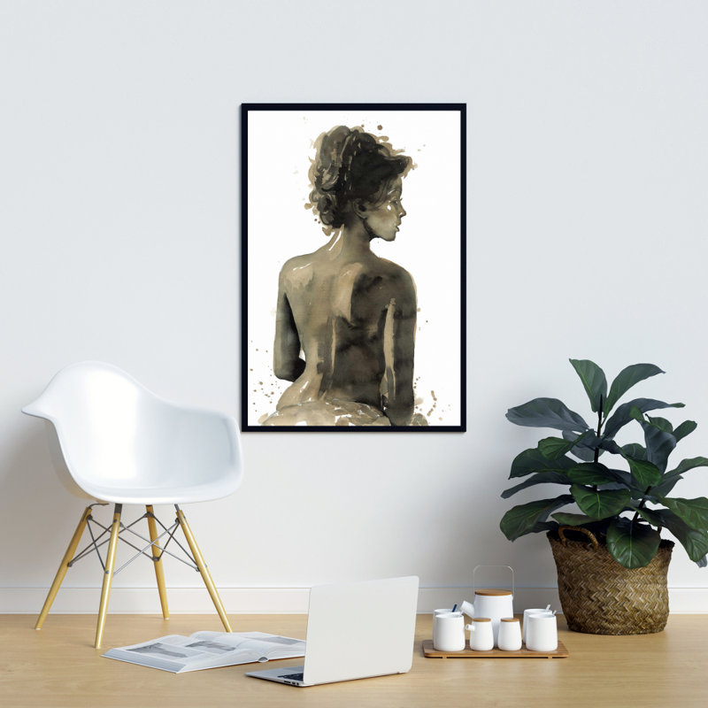 "Le dos de la femme en sépia", H 36 po x l 24 po