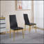 Ensemble de 4 chaises, couleur dorée, siège noir