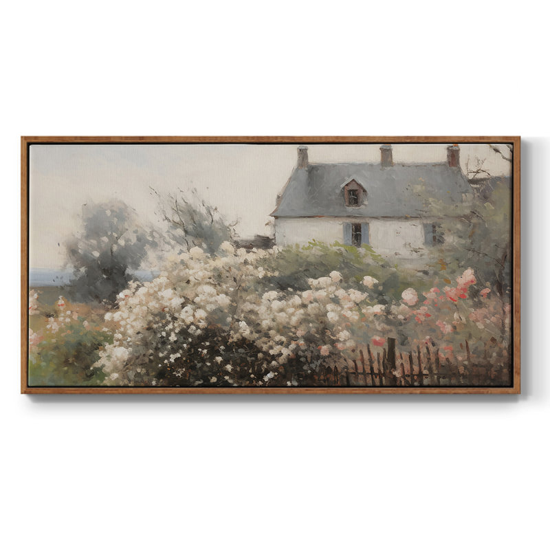 Série paysage - CCL XXII - Toile tendue avec châssis tendue, prête à être accrochée, H 21 po x l 41 po, Noyer