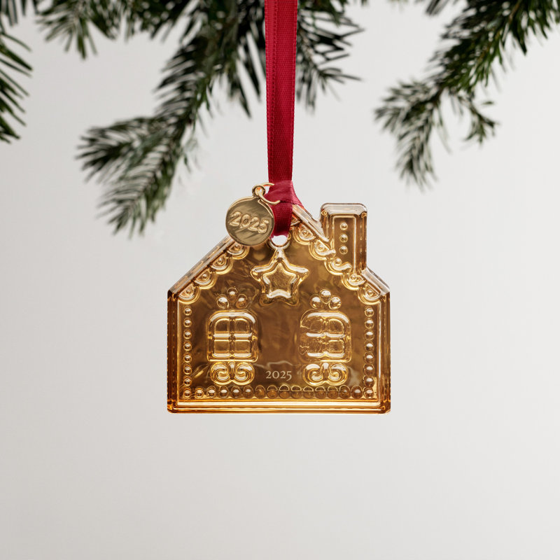 Ornement 2025 Maison des Fêtes de Noël, Or