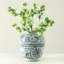 Approx. 12 Inches Subtle Blue and White Vase with Floral Motif