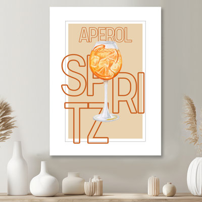 «Aperol Spirz Italian Cocktail», reproduction d'art mural
