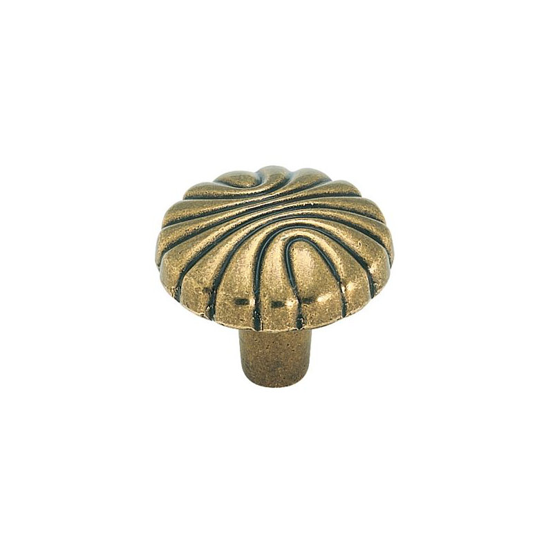 Circle Knob, Antique Brass