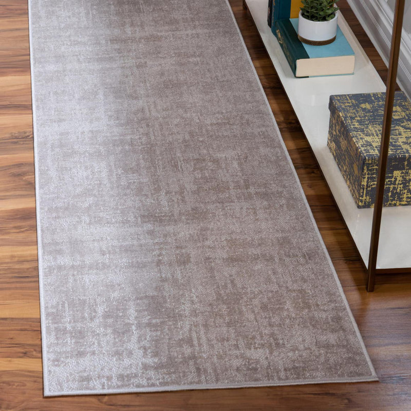 Area Rug, Runner 2'7" x 10', Light Gray