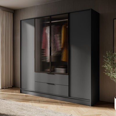 Cayslee 2 Door Manufactured Wood Wardrobe