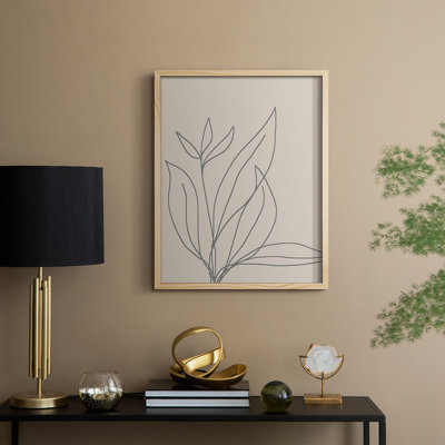 Neutral Lines I Framed Print - Solid Wood