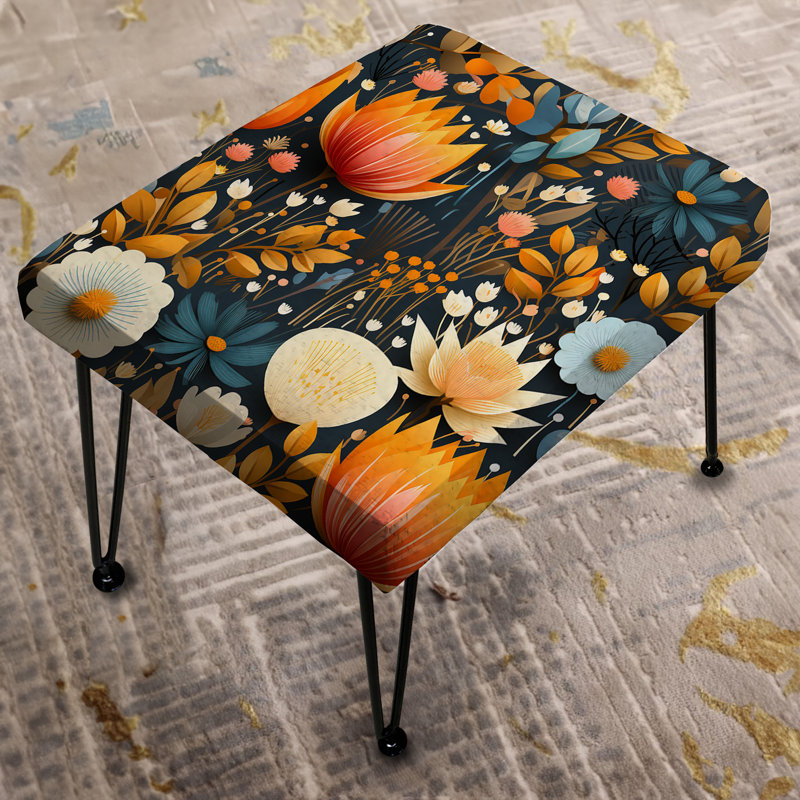 Mod Botanicals - Repose-pieds rectangulaire Mid-Century