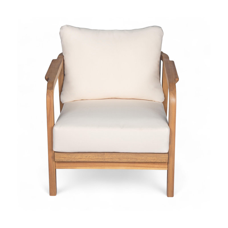 Chaise d'appoint rembourrée en bois massif de style Mid-Century, Teck