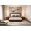 Ensemble de chambre avec grand lit Springville Valencia - lit tapissier + 2 tables de chevet
