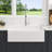 36" L x 20" W Single Bowl White Ceramic Reversible Farmhouse/Apron Kitchen Sink with Basket Strainer and Sink Grid