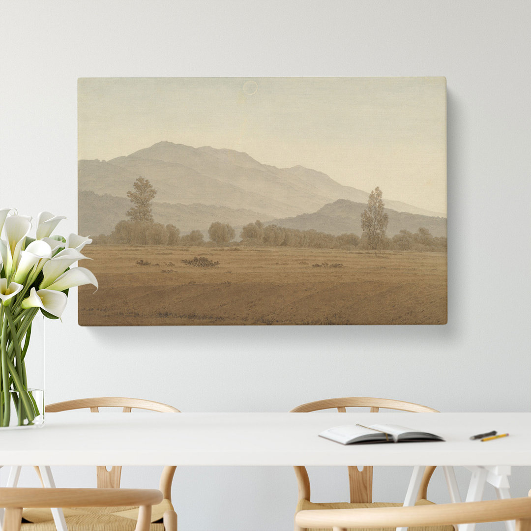The Riesengebirge Mountains by Caspar David Friedrich - Wrapped Canvas