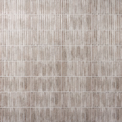 Canu 5.9 In. x 11.81 In. Polished Fluted Ceramic Subway Wall Tile (9.68 Sq. Ft. / Case)