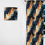 Orange et bleu sarcelle Astral Marble Dreams - Rideau obscurcissant en marbre abstrait - 1 panneaux-107610793