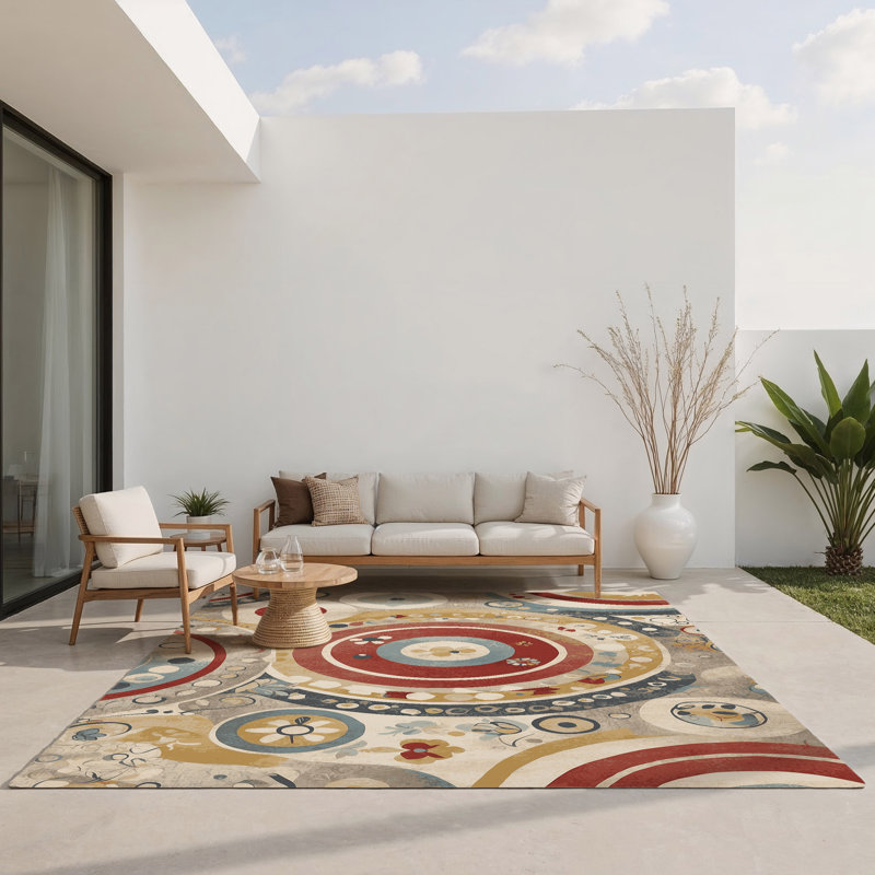 Tapis intérieur et extérieur Quirky Dash, Rectangulaire 2 pi x 3 pi