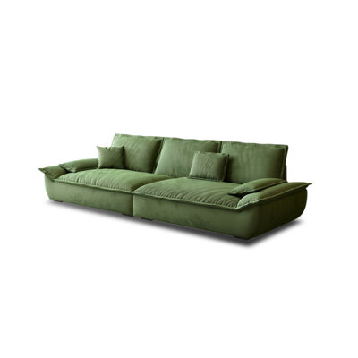 Green 100% Polyester Modular Sofa cushion couch