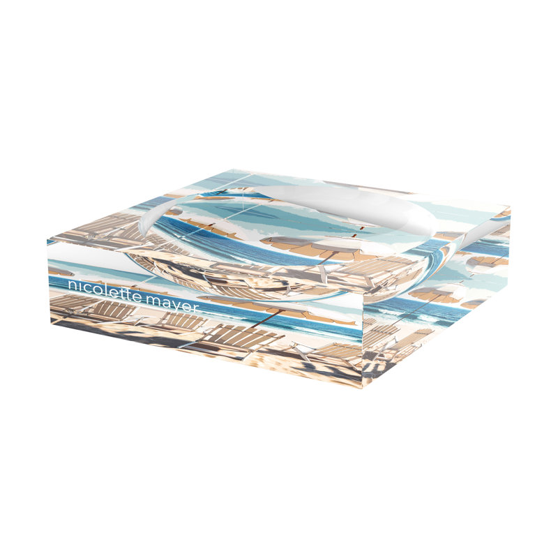 Beach Perfection Decorative Tray, 8"W x 8"D x 2"H