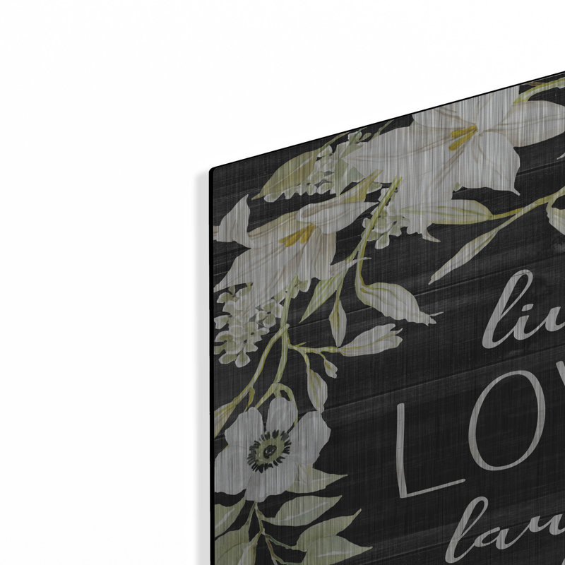 Luxe métal Art «Live, Love, Laugh» par Cindy Jacobs «Live, Love, Laugh» par Cindy Jacobs, H 24 po x l 24 po