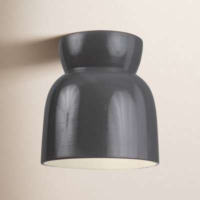 Ceramic Bell Outdoor Flush Mount