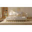 Très grand lit plateforme tapissier très grand avec dossier rembourré surdimensionné et structure en bois massif, convenant à plusieurs hauteurs de matelas-906235294-906235292