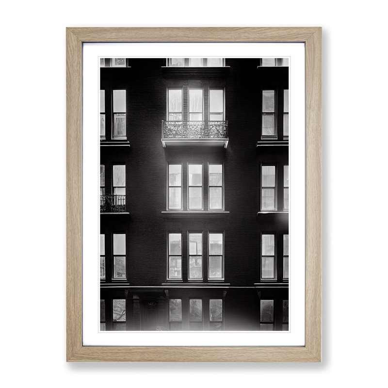 Classic Architecture - Single Picture Frame Painting, 34cm H x 25cm W x 2cm D, Oak
