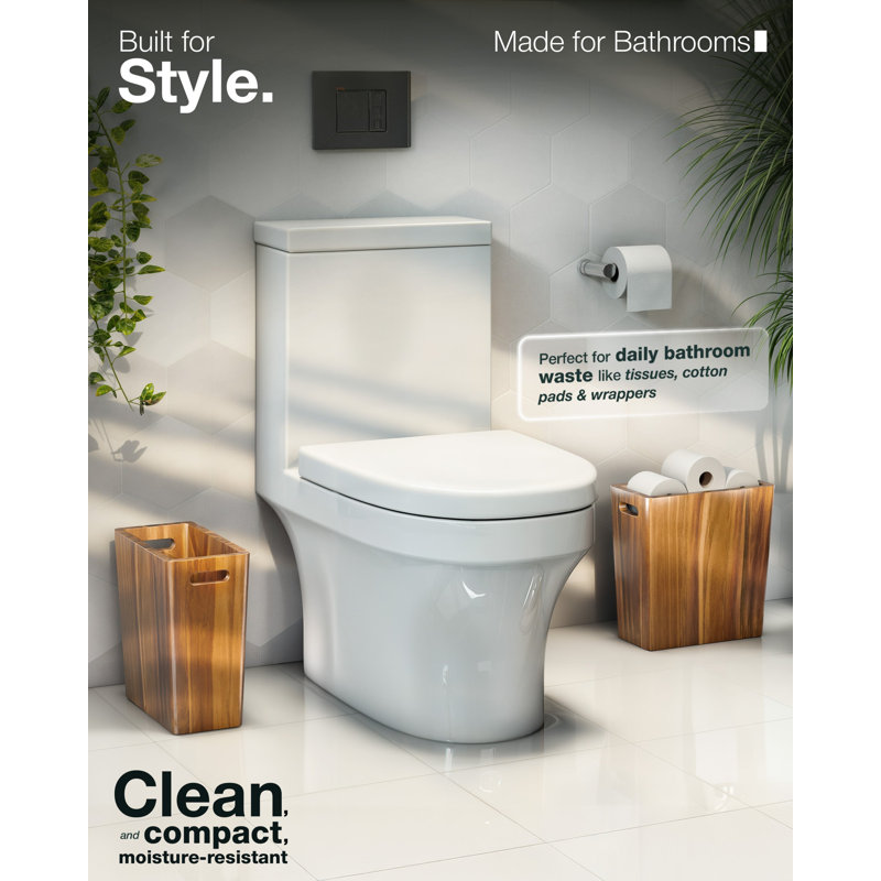 Poubelles en bois BLUEWEST 2,6 gallons - Acacia massif