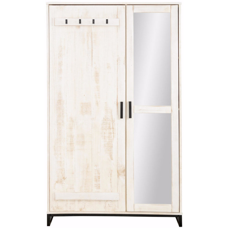 Fallon 2 Door Solid Wood Wardrobe, White