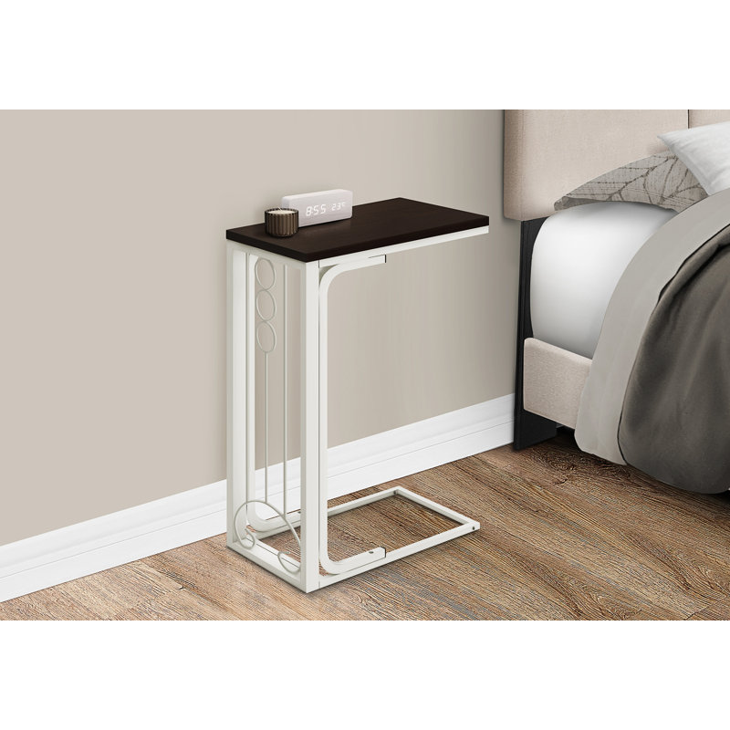 Accent Table, C-Shaped, End Table, Side Table, Snack, Living Room, Bedroom, Transitional - Manufactured Wood/Metal-C Table