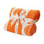 Couverture douce et confortable à carreaux citrouille d'automne orange et blanche, jeté décoratif Halloween pour canapé