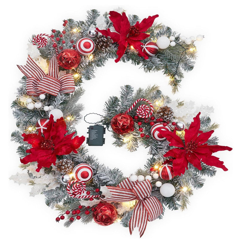 15cm Lighted Faux Garland with Lights