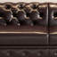 Canapé modulaire brun en cuir véritable