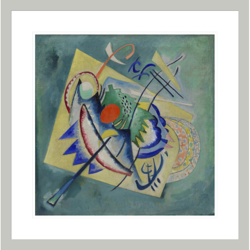 «Red Oval» par Vassily Kandinsky - Estampe numérique encadrée, H 23,66 po x l 23,5 po